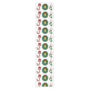 Kerst Kerststok Belletjes krans Sneeuwman Sock JOY Korte Tafelloper