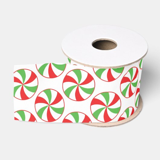 Kerst Kerststok Gedrukte Lint (Spoel)