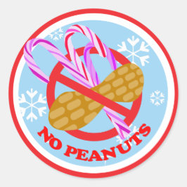 Kerst Kerststok Geen Pinda's Stickers