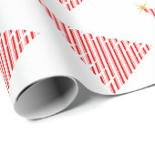 Kerst Kerststok Gestreepte Boom Cadeaupapier (Rol Hoek)