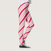 Kerst Kerststok Gestreepte Leggings (Rechts)