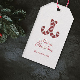 Kerst Kerststok Gift Tag Cadeaulabel