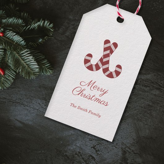 Kerst Kerststok Gift Tag Cadeaulabel