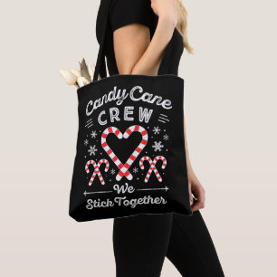 Kerst Kerststok Hart Crew Familie Matching Tote Bag