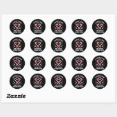 Kerst Kerststok Hart We Plakken Aan Elkaar Ronde Sticker (Vel)