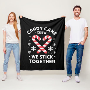 Kerst Kerststok Hart We Staan Samen Fleece Deken