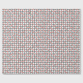 Kerst Kerststok Hondenbotten Op Gingham Cadeaupapier (Vlak)