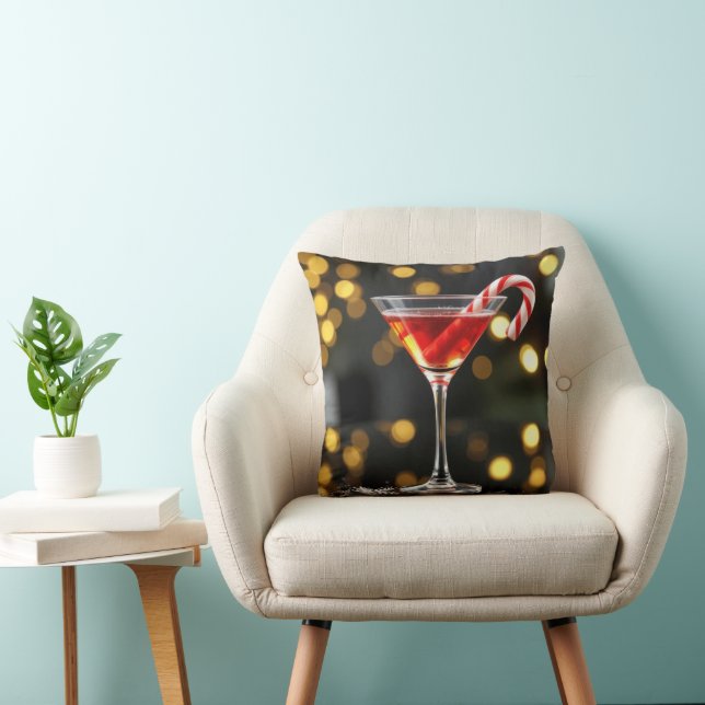 Kerst Kerststok in een Cocktail Kussen (Stoel)