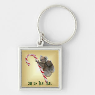 Kerst Kerststok Koala's Sleutelhanger