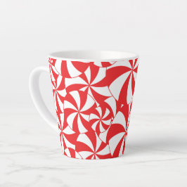 Kerst Kerststok Koffiemok Rood en Witte Beker Latte Mok