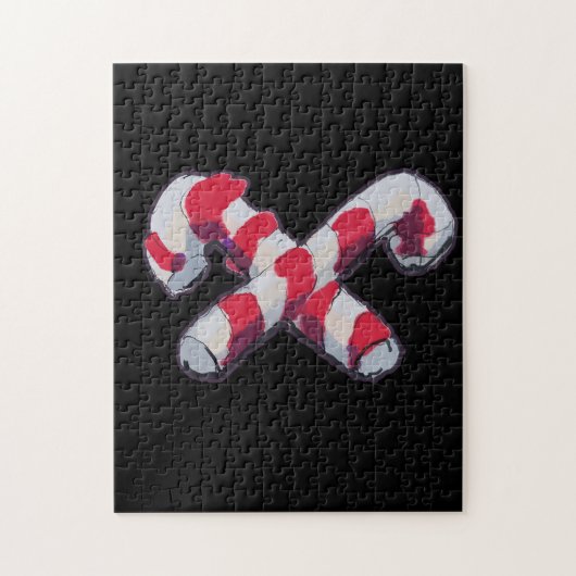 Kerst Kerststok Legpuzzel (Verticaal)