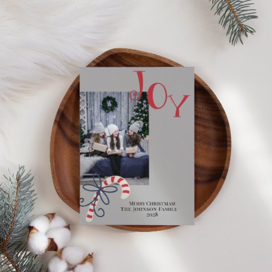 Kerst Kerststok Modern Voeg Uw Eigen Foto Toe Feestdagenkaart