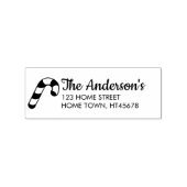 Kerst Kerststok Naam Retouradres Rubberstempel (Afrduk)