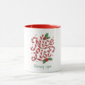Kerst Kerststok Nice List Mok (Midden)