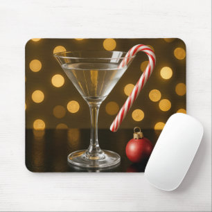 Kerst Kerststok Op Een Martini Glas Muismat