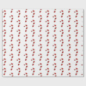 Kerst Kerststok Patroon Cadeaupapier (Vlak)