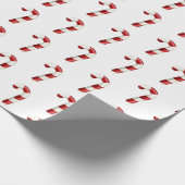 Kerst Kerststok Patroon Cadeaupapier (Hoek)