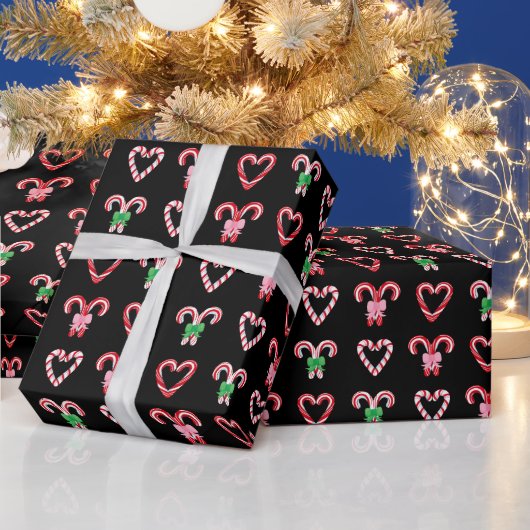 Kerst Kerststok Patroon Cadeaupapier (Feestdagen)