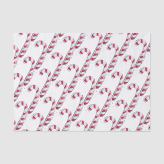 Kerst Kerststok Patroon Tissuepapier (Voorkant)