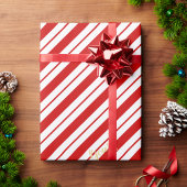 Kerst Kerststok Rode Strepen Aangepaste Gouden Tek Cadeaupapier