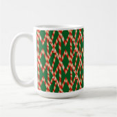 Kerst Kerststok Rood Wit Vectorontwerp Koffiemok (Links)