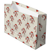 Kerst Kerststok Santa Cadeautas (Voorkant Gekanteld)