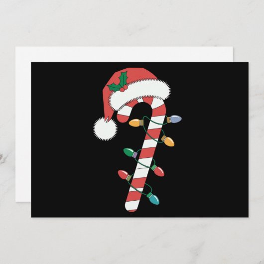 Kerst Kerststok Santa Kerstmis Kinderen  Feestdagenkaart (Voorkant / Achterkant)