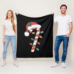 Kerst Kerststok Santa Kerstmis Kinderen  Fleece Deken