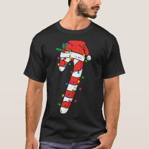 Kerst Kerststok Santa Kerstmis Kinderen Peuter Jon T-shirt