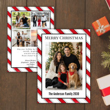 Kerst Kerststok Streep Custom 5 Familie Foto