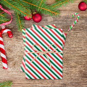 Kerst Kerststok Streep set van 3 Inpakpapier Vel