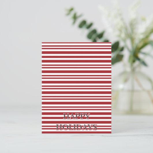Kerst Kerststok Strepen Briefkaart (Staand voorkant)