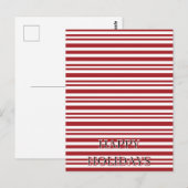 Kerst Kerststok Strepen Briefkaart (Voorkant / Achterkant)