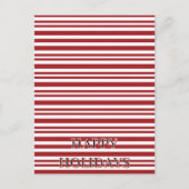 Kerst Kerststok Strepen Briefkaart (Voorkant)