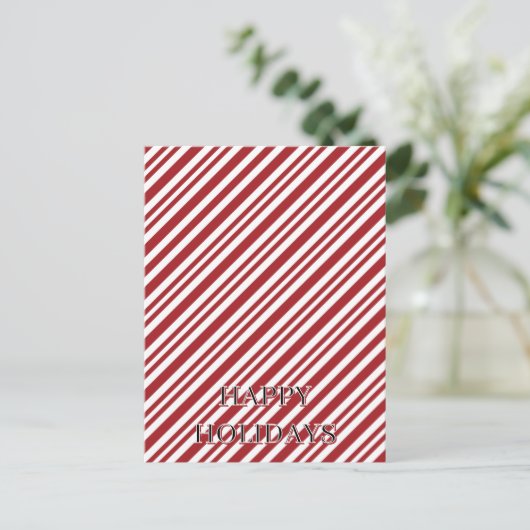 Kerst Kerststok Strepen Briefkaart (Staand voorkant)