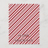 Kerst Kerststok Strepen Briefkaart (Voorkant)