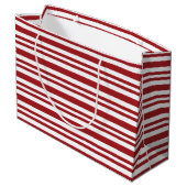 Kerst Kerststok Strepen Groot Cadeauzakje (Achterkant Gekanteld)