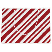Kerst Kerststok Strepen Groot Cadeauzakje (Voorkant)