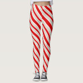 Kerst Kerststok Strepen ID259 Leggings (Voorkant)