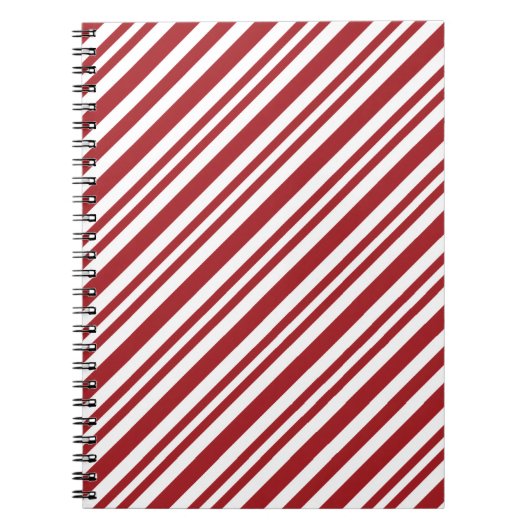 Kerst Kerststok Strepen Notitieboek (Voorkant)