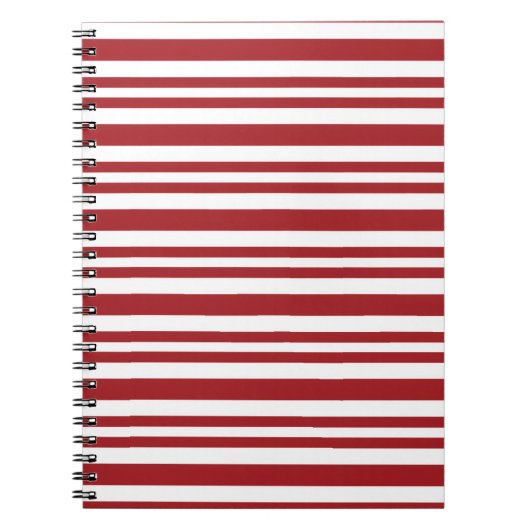 Kerst Kerststok Strepen Notitieboek (Voorkant)