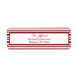 Kerst Kerststok Strepen Retouradres Label