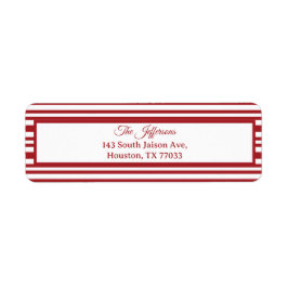 Kerst Kerststok Strepen Retouradres Label