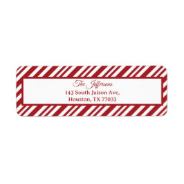Kerst Kerststok Strepen Retouradres Label