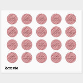 Kerst Kerststok Strepen Ronde Sticker (Vel)