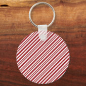 Kerst Kerststok Strepen sleutelhanger (Voorkant)