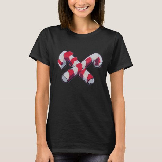 Kerst Kerststok T-shirt (Voorkant)