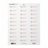 Kerst Kerststok Winter Botanische Retourlabel Etiket (Full Sheet)
