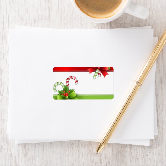 Kerst Kerststokken Adreslabels voor Verzending Etiket (Insitu)