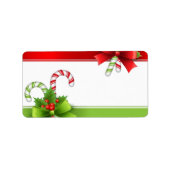 Kerst Kerststokken Adreslabels voor Verzending Etiket (Voorkant)
